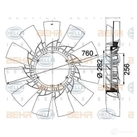 Крыльчатка охлаждения двигателя HELLA 50079 _BEHR HELLA SERVICE_ 8mv376757501 4I41G80