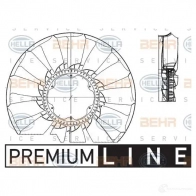 Крыльчатка охлаждения двигателя HELLA 8mv376791251 50160 BPQ8MBE _BEHR HELLA SERVICE_