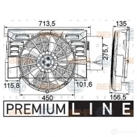 Вентилятор радиатора HELLA 8ew351041301 RKPOI Land Rover Range Rover 3 (L322) Внедорожник 4.4 4x4 286 л.с. 2002 – 2005 _BEHR HELLA SERVICE_