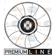 Вентилятор радиатора HELLA 4045621514884 50217 2LHXU IC 8mv376906781 - Изображение 2