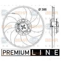 Вентилятор радиатора HELLA 4045621514228 Z TFYQ7 8ew351150671 38589 - Изображение 2