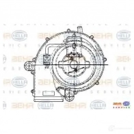 Вентилятор радиатора HELLA 8ew009159221 38042 YXO2VS _BEHR HELLA SERVICE_ - Изображение 2