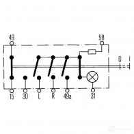 Кнопка аварийной сигнализации HELLA 20240 6hf003916011 UUQLY0X 0630 20 - Изображение 3