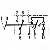 Кнопка аварийной сигнализации, аварийка HELLA 16BF F 20260 4082300190694 6HH 007 832-711