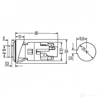 Кнопка аварийной сигнализации HELLA 6NJ0WX 20233 6hf001579061 063 008 - Изображение 2