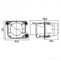 Фара HELLA 1al008934021 90 mm Bi-Xenon E1 1677 1423013317 - Изображение 2