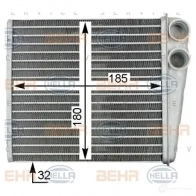 Радиатор печки, теплообменник HELLA 8fh351315781 _BEHR HELLA SERVICE_ Audi A3 (8PA) 2 Спортбек 1.6 Tdi 105 л.с. 2009 – 2013 S0TGTH