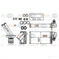 Радиатор печки, теплообменник HELLA 39902 CQ7J P 8fh351311714 4045621513177 - Изображение 2