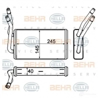Радиатор печки, теплообменник HELLA 4045621512545 Q E89XK 8fh351333034 40076 - Изображение 2