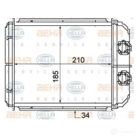 Радиатор печки, теплообменник HELLA _BEHR HELLA SERVICE_ Renault Espace 4 (JK0) 2002 – 2014 8fh351315381 KQWR89H