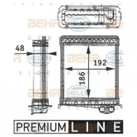 Радиатор печки, теплообменник HELLA VW6D62 39906 8fh351311751 _BEHR HELLA SERVICE_ - Изображение 6