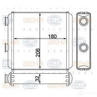 Радиатор печки, теплообменник HELLA 1437475489 S4 24PHY 8fh351311234