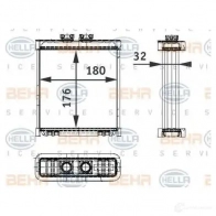 Радиатор печки, теплообменник HELLA Audi A2 (8Z0) 1 Хэтчбек 3WGAZT 8fh351311121 _BEHR HELLA SERVICE_