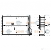 Радиатор печки, теплообменник HELLA _BEHR HELLA SERVICE_ LJD78 8fh351313301 Renault Espace (JS63) 2 Минивэн 2.1 TD (J63E) 90 л.с. 1994 – 1996