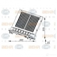 Радиатор печки, теплообменник HELLA 132N8 _BEHR HELLA SERVICE_ Mercedes E-Class (S211) 3 Универсал 3.2 E 320 T CDI (2126) 204 л.с. 2003 – 2009 8fh351312101