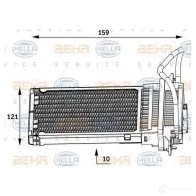 Радиатор печки, теплообменник HELLA 8fh351313551 Opel Meriva (A) 1 Минивэн 1.7 CDTI (E75) 100 л.с. 2003 – 2010 _BEHR HELLA SERVICE_ XG3FM
