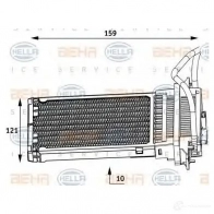 Радиатор печки, теплообменник HELLA _BEHR HELLA SERVICE_ Opel Meriva (A) 1 Минивэн 1.7 CDTI (E75) 100 л.с. 2003 – 2010 BTYEKVR 8fh351313561