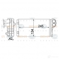 Радиатор печки, теплообменник HELLA KD8K Y 4045621520366 8fh351311344 1424306254
