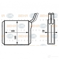 Радиатор печки, теплообменник HELLA 8fh351313261 Opel Frontera (A) 1 Кроссовер 2.3 TD (5JMWL4) 100 л.с. 1992 – 1998 _BEHR HELLA SERVICE_ U8LMDJS