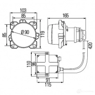 Вставка фары HELLA E1 917 11581 1bl008194001 90 mm Classic - Изображение 2