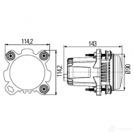 Фара HELLA E1 3831 90 mm LED Modul 1BL 012 488-021 11592 - Изображение 2