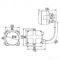 Вставка противотуманной фары HELLA E1 917 1k0008192011 54939912 90 mm Classic - Изображение 2