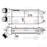 Интеркулер HELLA 8ml376988124 4045621517540 47845 JIJ A0
