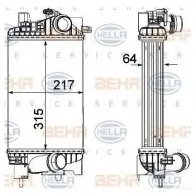 Интеркулер HELLA Opel Meriva _BEHR HELLA SERVICE_ 8ml376756411 L5XO6N