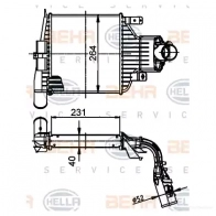 Интеркулер HELLA 47863 5R X6C 4045621517748 8ml376988384