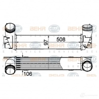 Интеркулер HELLA 8ml376988074 47840 4045621517496 35 LSA85 - Изображение 2