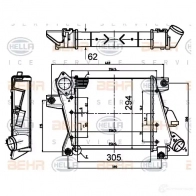 Интеркулер HELLA 4045621517700 E84O XB 47859 8ml376988344