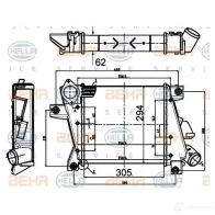 Интеркулер HELLA 4045621517700 E84O XB 47859 8ml376988344 - Изображение 2