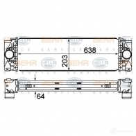 Интеркулер HELLA 8JDKX _BEHR HELLA SERVICE_ Volkswagen Jetta 6 (A6) 2011 – 2017 8ml376787621