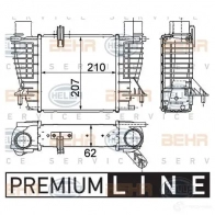 Интеркулер HELLA 8ml376756621 Renault Clio (BR, CR) 3 Хэтчбек 1.5 dCi 65 л.с. 2005 – 2024 _BEHR HELLA SERVICE_ N4M3T