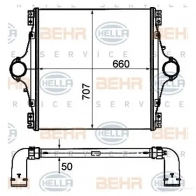 Интеркулер HELLA 8ml376906341 KW 9G168 4045621513658 47806 - Изображение 2