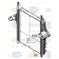 Интеркулер HELLA 36OOV0 8ml376746291 47541 _BEHR HELLA SERVICE_