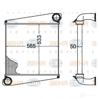 Интеркулер HELLA O37L9 8ml376758181 _BEHR HELLA SERVICE_ 47644
