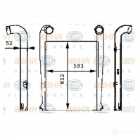 Интеркулер HELLA 8ml376724081 47457 25LKXE0 _BEHR HELLA SERVICE_