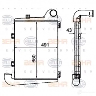 Интеркулер HELLA 8ml376906361 47808 4 OX7WCI 4045621513672
