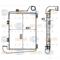 Интеркулер HELLA 8ml376906361 47808 4 OX7WCI 4045621513672 - Изображение 2