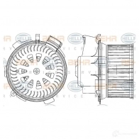 Моторчик печки, вентилятора HELLA 8ew351041521 1JE84S _BEHR HELLA SERVICE_ Citroen Xsara Picasso