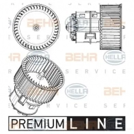 Моторчик печки, вентилятора HELLA 8ew351104441 5QQJ934 Audi Q5 (8RB) 1 Кроссовер 3.0 Tdi Quattro 240 л.с. 2014 – 2024 _BEHR HELLA SERVICE_