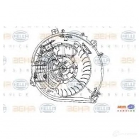 Моторчик печки, вентилятора HELLA _BEHR HELLA SERVICE_ 38045 8ew009159261 NBOWPJ - Изображение 2