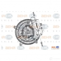 Моторчик печки, вентилятора HELLA 38048 _BEHR HELLA SERVICE_ YY8D4 8ew009159301 - Изображение 4