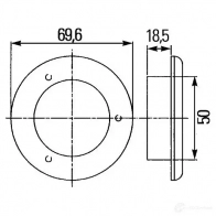 Подсветка салона HELLA 2JA 959 599-102 ZCN8 B 14943 4082300295245 - Изображение 2