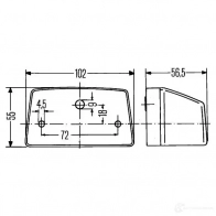 Фонарь подсветки номера HELLA 15000 2ka003389001 023006 E1 22819 - Изображение 2