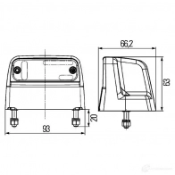 Фонарь подсветки номера HELLA RI9M Z 1438949008 2ka012271271 - Изображение 2