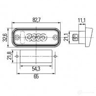 Подсветка номера HELLA BZFHK E1 2609 2KA 010 278-311 15041 - Изображение 2