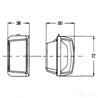 Фонарь подсветки номера HELLA 2ka997122001 3KDGMT 15073 E12 4043 - Изображение 2