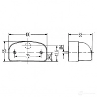 Фонарь подсветки номера HELLA 2ka001386301 E1 12820 14982 HS2LSR - Изображение 2